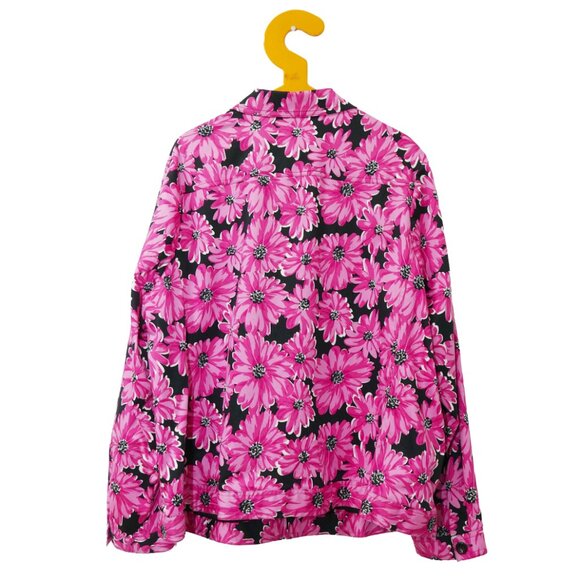 Vintage Y2K Laura Ashley Woman Beaded Daisy Jacket, size 2XL - Picture 2 of 4